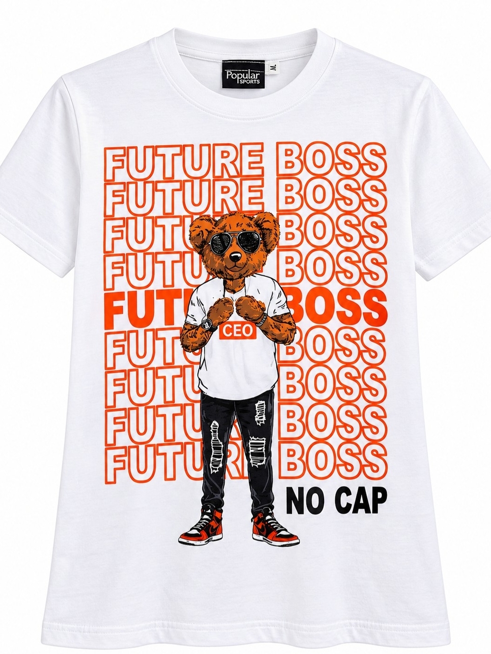 Kids' White 'Future Boss' Graphic Tee